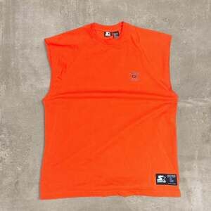 Starter Athletics Neon Orange Mesh Sleeveless Workout Shirt